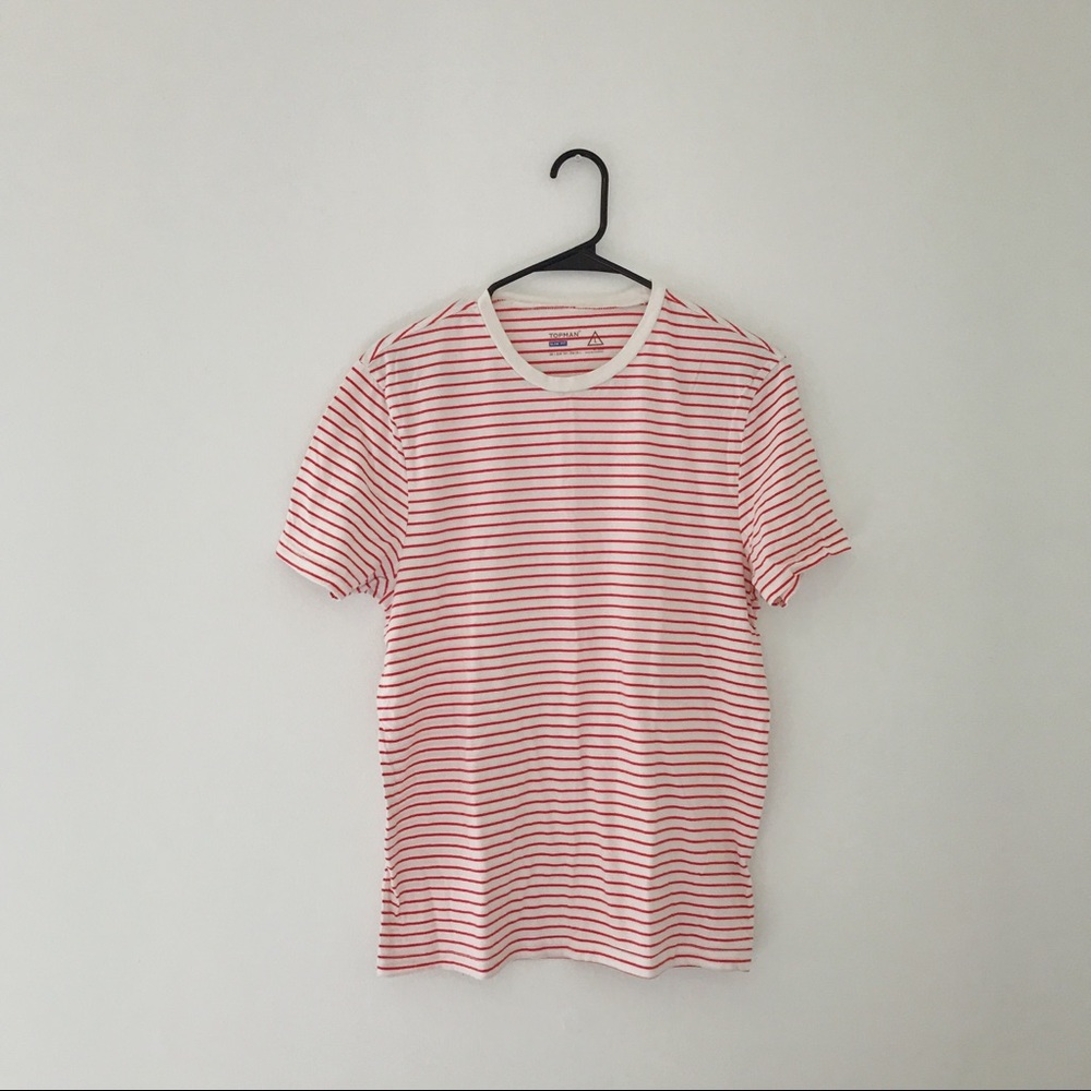 TOPSHOP: TOPMAN Slim Stripped tee